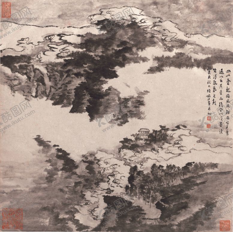 编号：13224209090708216933【酷图网】源文件下载-水墨山水国画风景