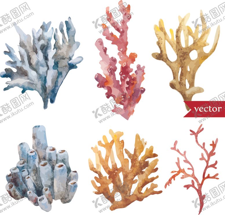 编号：54144809140357103115【酷图网】源文件下载-海鲜水彩插画图案
