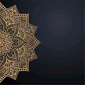 金色古典花纹背景黑背景雅