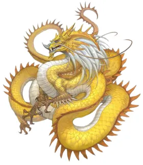 金龙免扣图腾插画