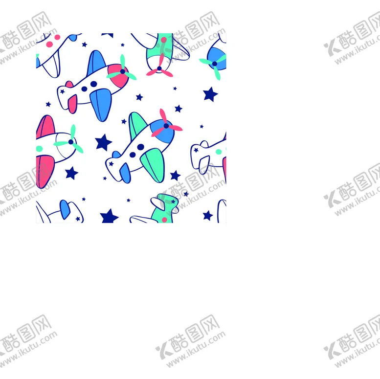 编号：79237710192305405812【酷图网】源文件下载-卡通  飞机 彩色 手绘 满印