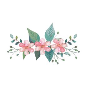 矢量手绘花朵