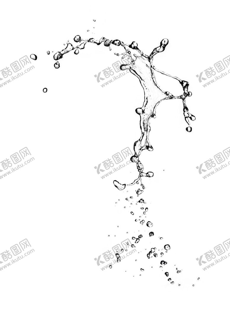 水花免扣护肤品海报透明珠飞溅浪图标