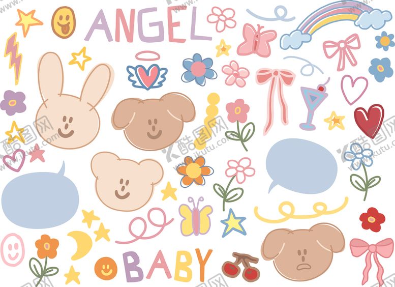 编号：60332210310258024361【酷图网】源文件下载-可爱卡通图案