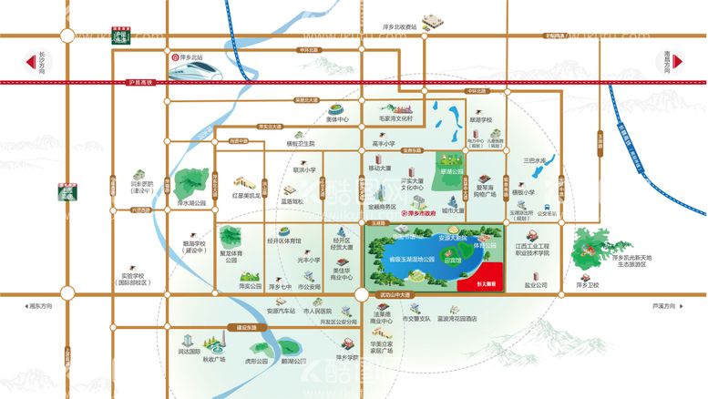 编号：41688011271259491901【酷图网】源文件下载-房地产区位图