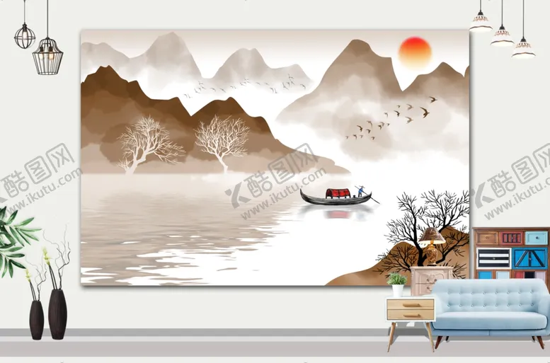 编号：24097801252101438136【酷图网】源文件下载-山水画 
