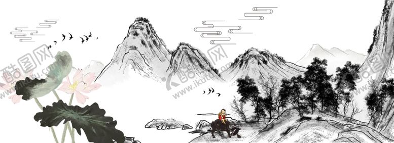 编号：98198109140513451881【酷图网】源文件下载-水墨素材毛笔画素材墨迹素材