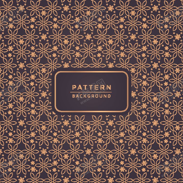 编号：15902409292003334607【酷图网】源文件下载-金色连续花纹