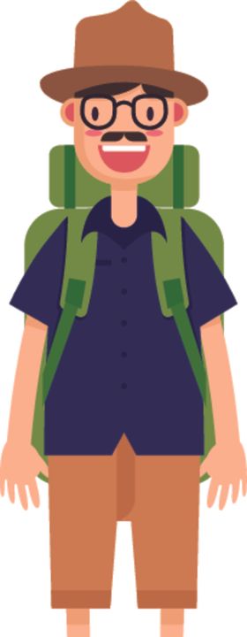 旅客观光人游观光者背包