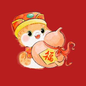 手绘卡通小蛇动画年素材