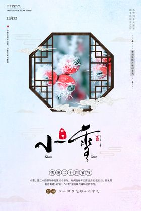 小雪大雪节气中国风