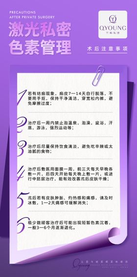 医美术后注意事项海报