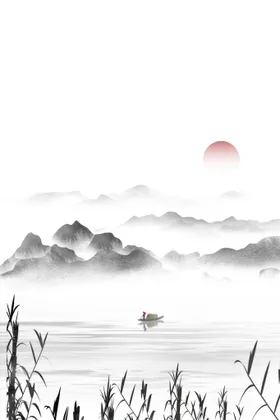 中国风背景淡雅海报底图素材