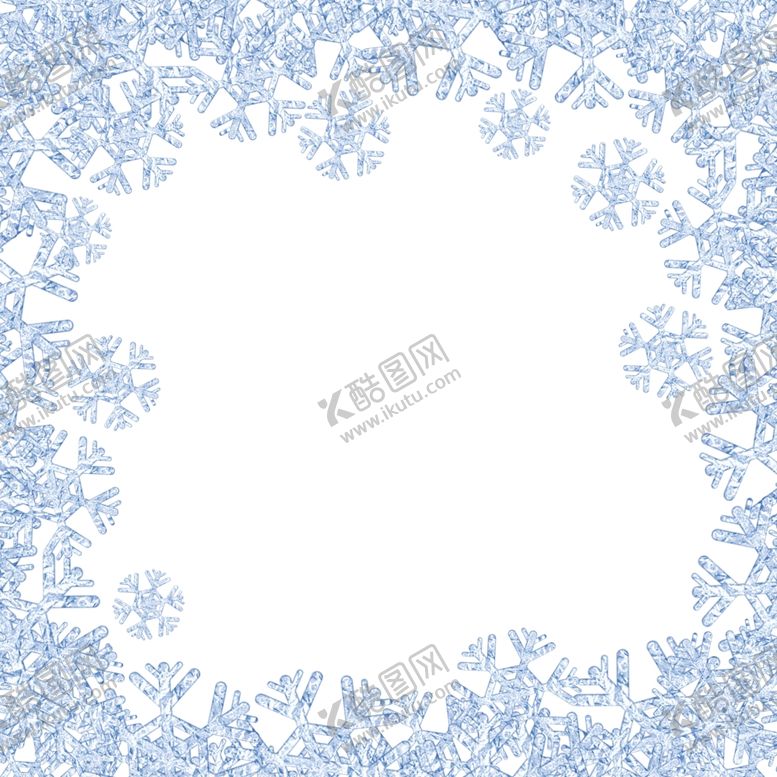 编号：64967107070134523962【酷图网】源文件下载-冰花边框设计元素免抠元素