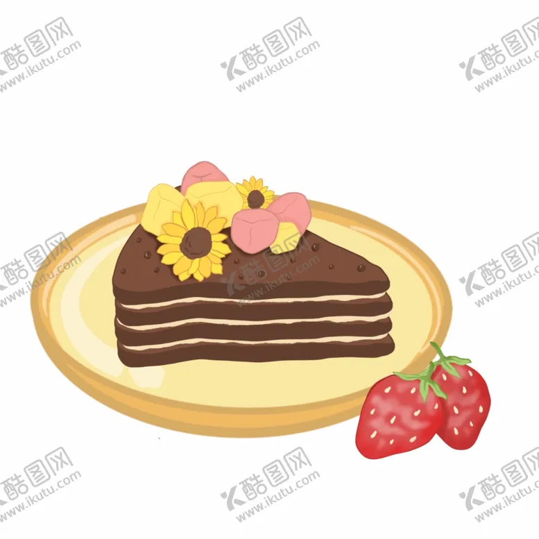 编号：58211303192324473808【酷图网】源文件下载-美味巧克力切块插画