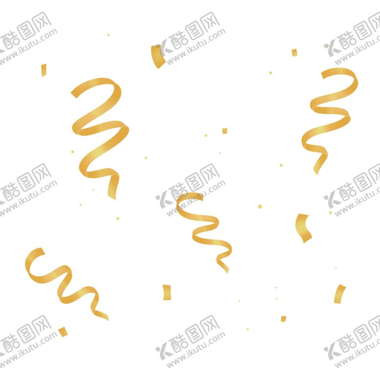 编号：63731607010938085253【酷图网】源文件下载-彩带飘飘金色礼花