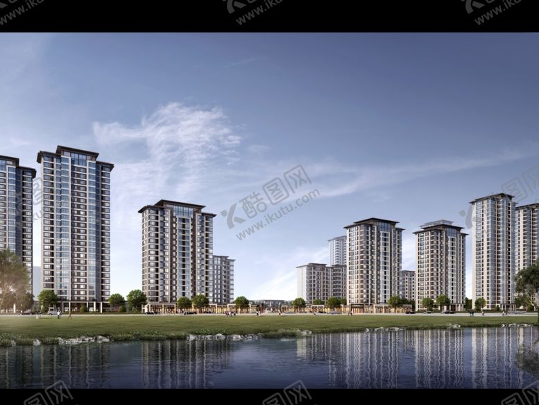编号：61331006281235385296【酷图网】源文件下载-小区别墅洋房排屋园林景观沿河