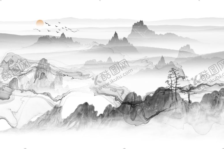 编号：88430506301844423242【酷图网】源文件下载-现代水墨画