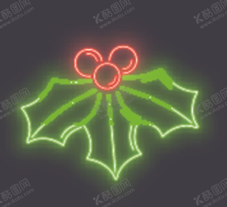 编号：42063306181608216465【酷图网】源文件下载-霓虹灯圣诞果