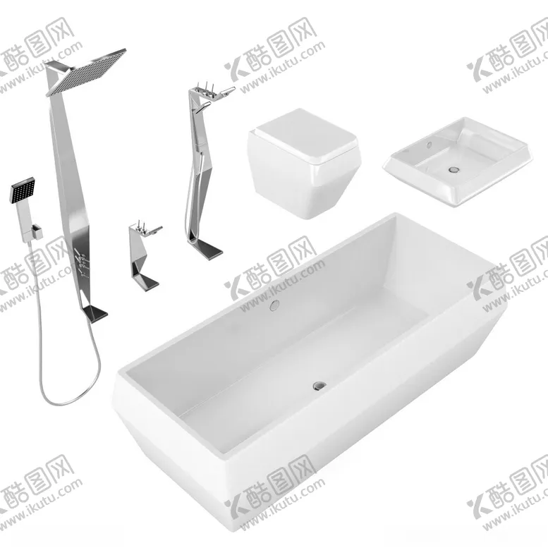 编号：77132702240813228613【酷图网】源文件下载-C4D模型卫浴用品