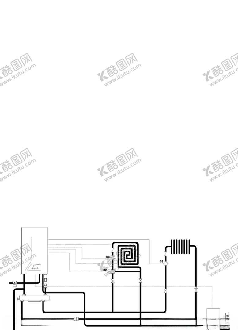 编号：71052209200127248785【酷图网】源文件下载-壁挂炉连接图
