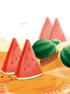 西瓜图片夏天矢量素材矢量水果
