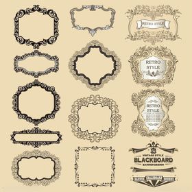 复古风格装饰性边框集合