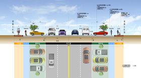 编号：93105809301908372091【酷图网】源文件下载-道路断面示意图