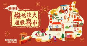 年货市集主画面展板