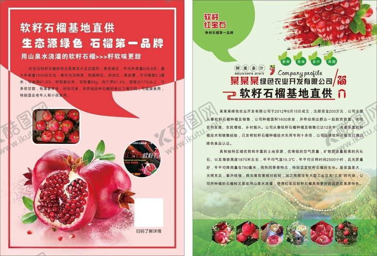 编号：19843406160148118284【酷图网】源文件下载-石榴宣传页