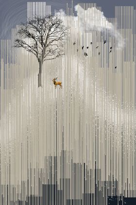 玄关装饰画晶瓷山水艺术
