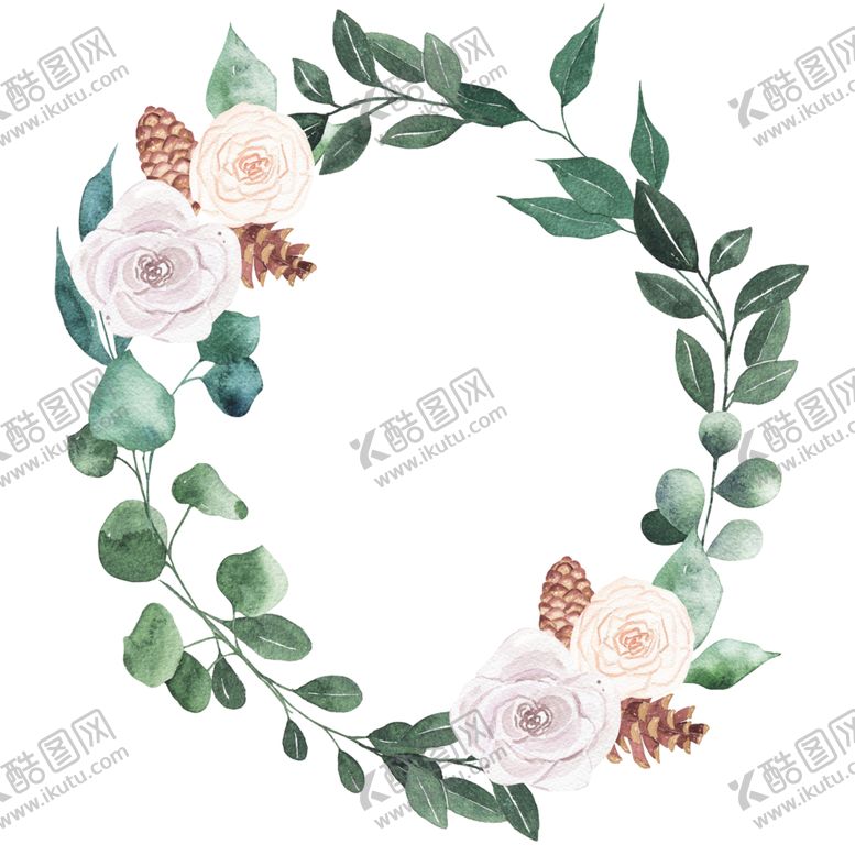 编号：55165610130832134453【酷图网】源文件下载-小清新水彩绘画植物花朵