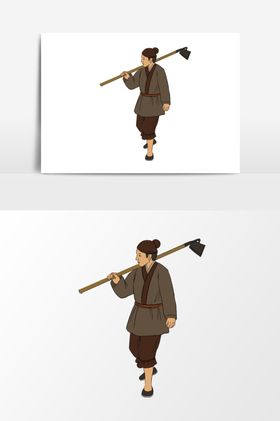 淡彩国画人物