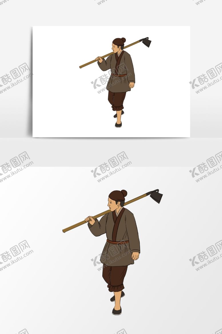 编号：82110309280016353304【酷图网】源文件下载-淡彩国画人物