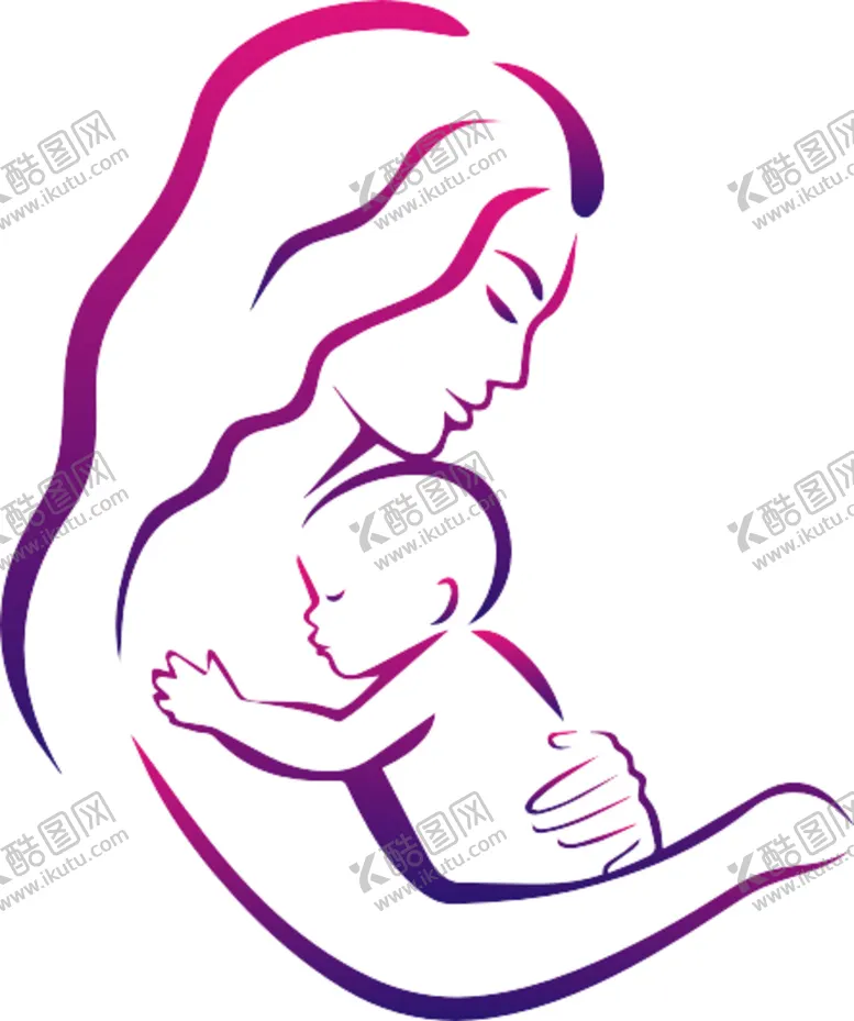 编号：78673804070943306348【酷图网】源文件下载-孕妇卡通透明图层简笔画