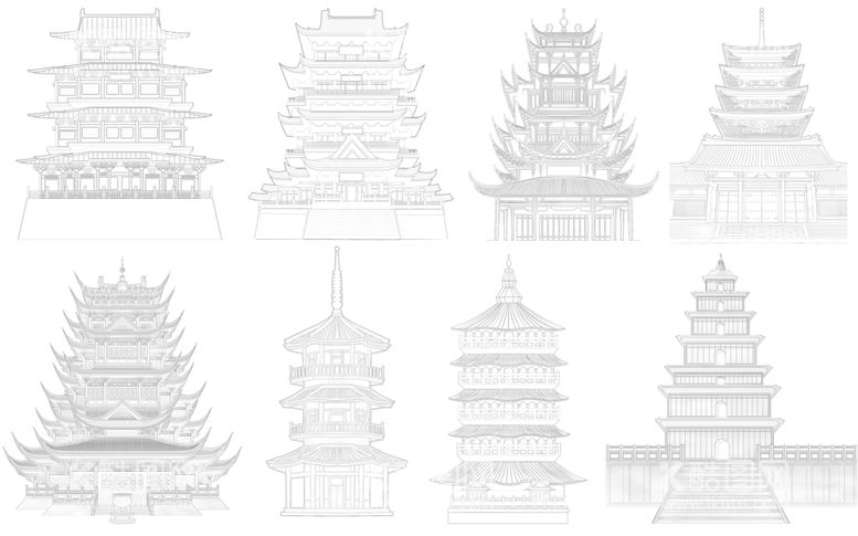 编号：54466512070208484278【酷图网】源文件下载-中式建筑图片