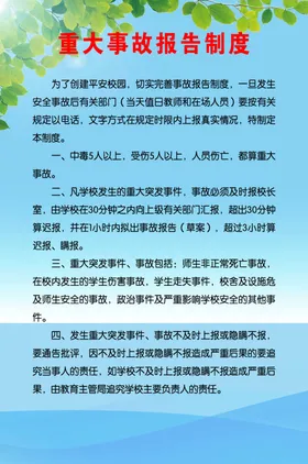 制度牌校园背景色安全各种