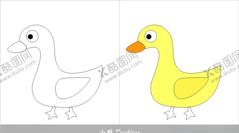 编号：52439111011702305415【酷图网】源文件下载-小鸭简笔画