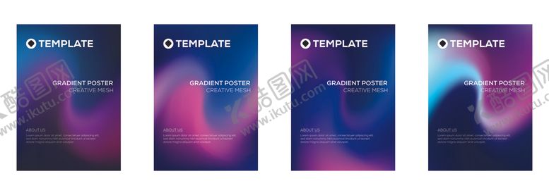 编号：17720103312123419687【酷图网】源文件下载-炫彩渐变背景海报模板