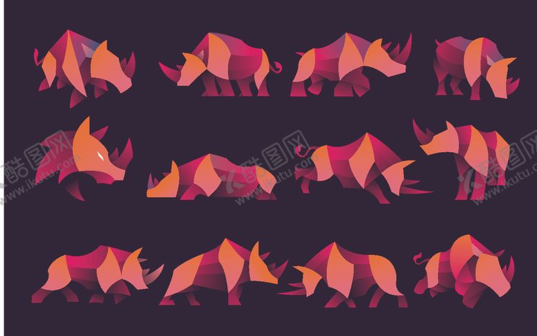 编号：77285909181405115047【酷图网】源文件下载-犀牛简笔画