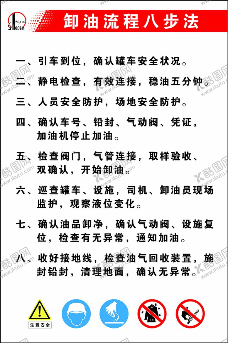 编号：54737811010231291561【酷图网】源文件下载-卸油八步法 加油站 中石化
