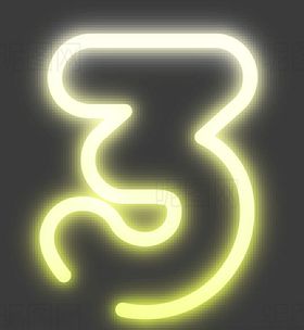 霓虹灯红色数字