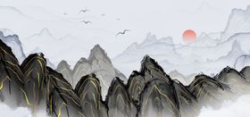 水墨壁画