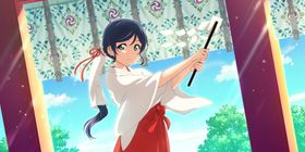 彩色动漫人物插画背景