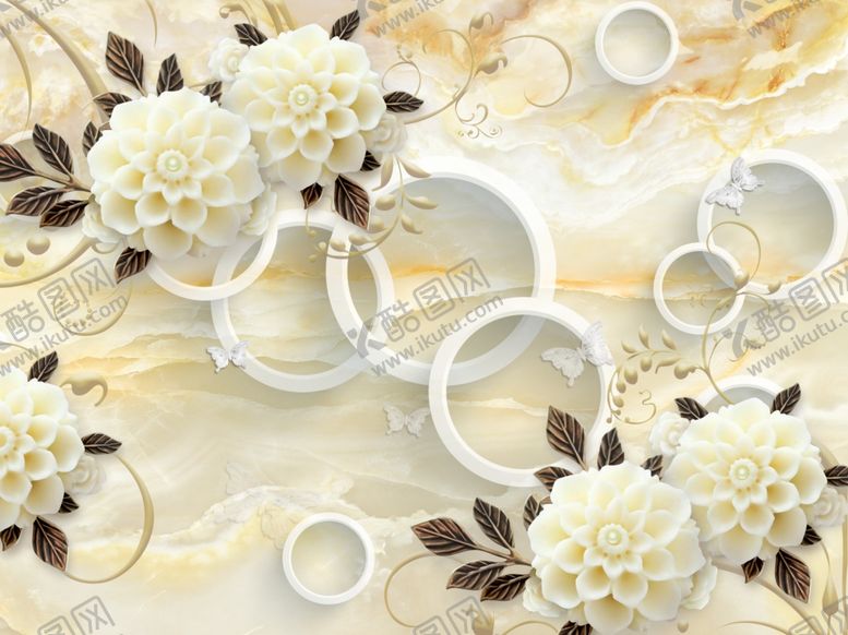 编号：34956509201450445631【酷图网】源文件下载-3d背景墙立体空间素材中式