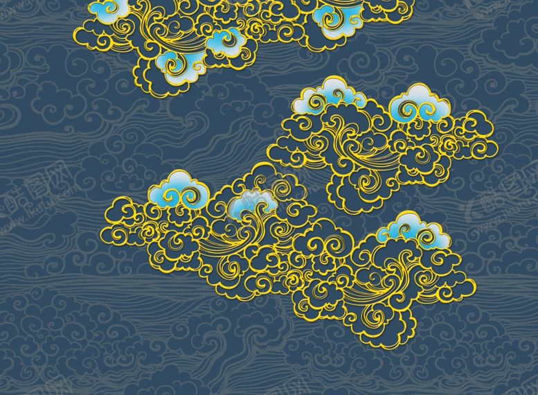 编号：54120310090728225836【酷图网】源文件下载-云朵抽象背景墙