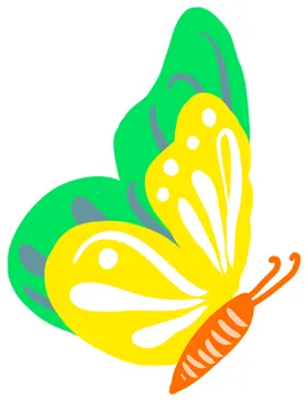 蝴蝶插画可爱卡通花型