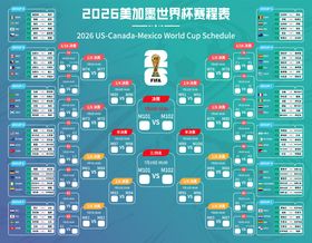 世界杯赛程表模版