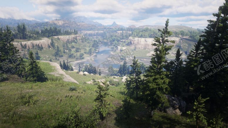 编号：61299709250951002115【酷图网】源文件下载-群山树木森林河水风景