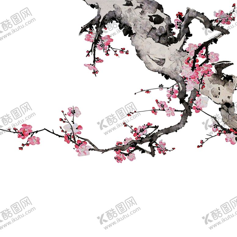 编号：94273405041941253980【酷图网】源文件下载-中国风水墨梅